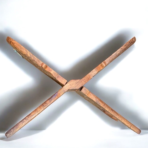 Hand Carved Indian Rosewood Book Stand - Picture 7 of 10